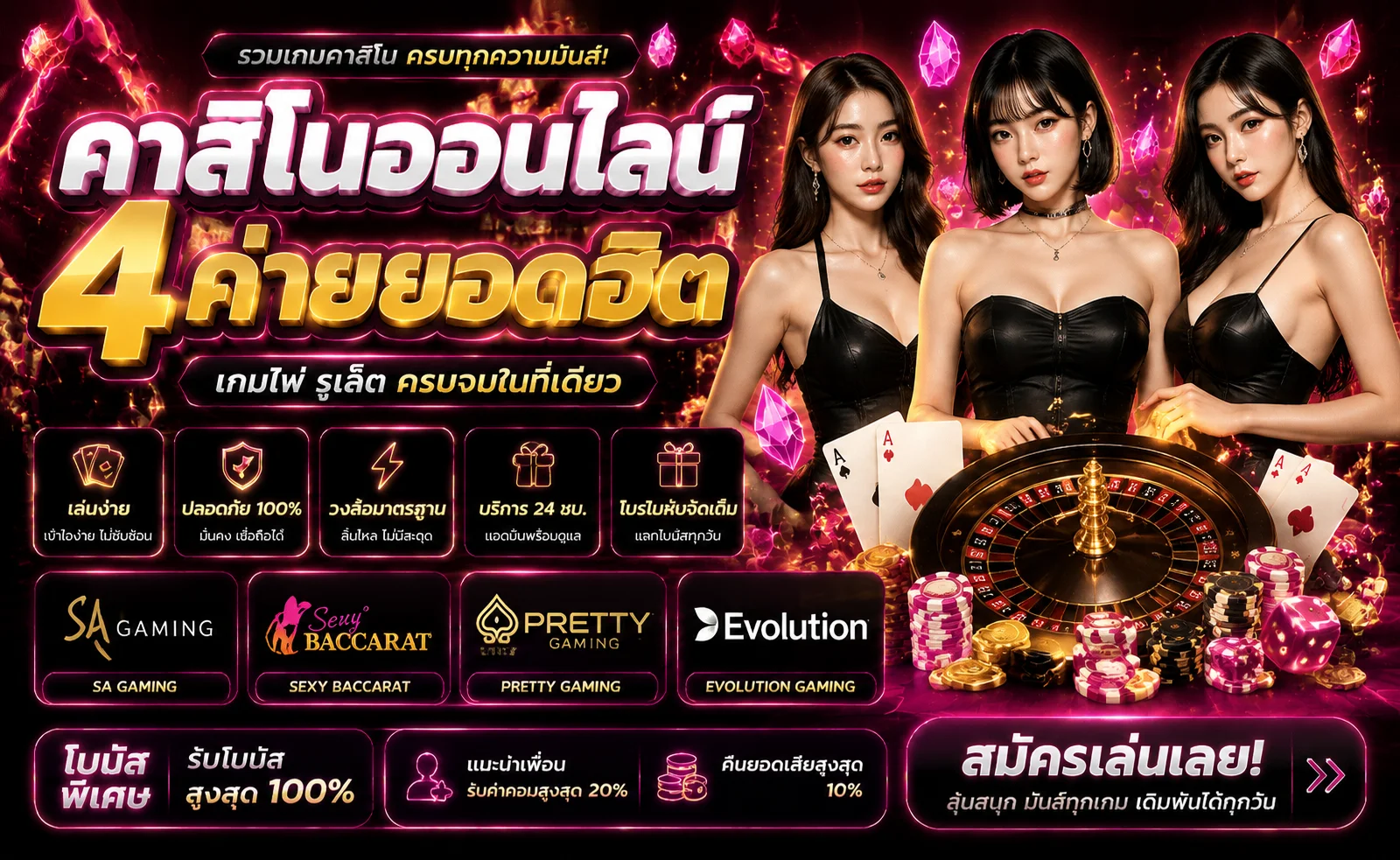 คาสิโนออนไลน์ UWIN99 ถ่ายทอดสดบาคาร่าและรูเล็ต